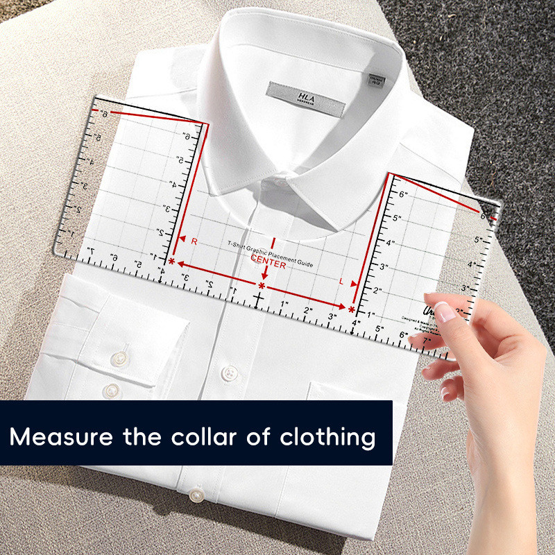 Necklinemeasurruler Neckline วัดไม้บรรทัดคู่มือไม้บรรทัดรอบคอสอบเทียบเครื่องมือ cda124.5.19