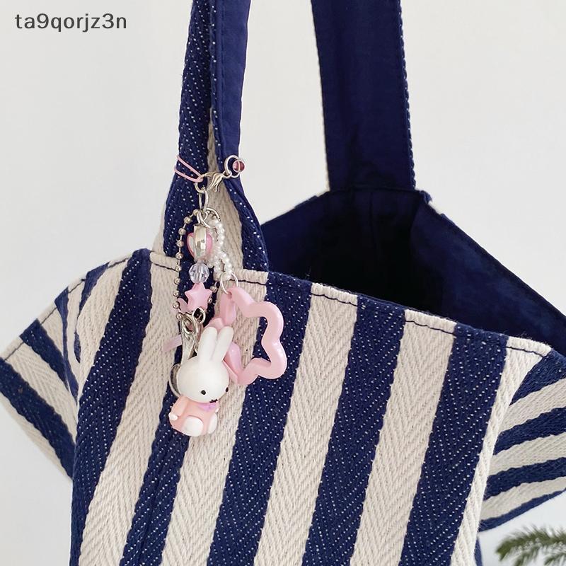ZN Y2K Miffy โทรศัพท์ลายกระต่ายการ์ตูนกระเป๋าห่วงโซ่โทรศัพท์มือถือพวงกุญแจกระเป๋าจี้คู่ชุดเด็กผู้หญิ