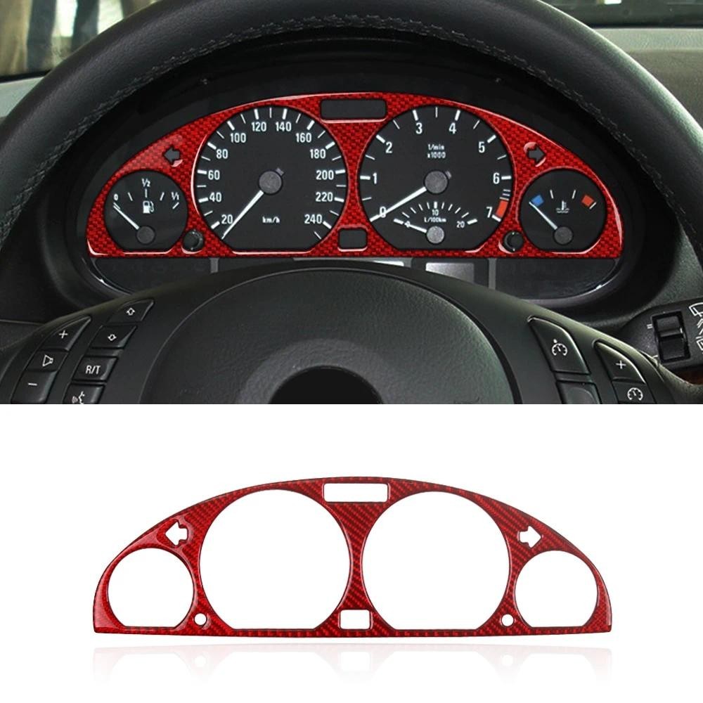 1 ชิ้นภายในรถคาร์บอนไฟเบอร์แดชบอร์ด Speedometer หน้าจอแผง Trim Decal สติกเกอร์สําหรับ BMW 3 Series E