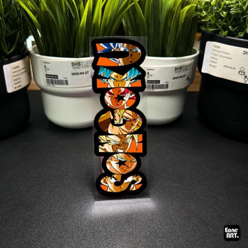 Reflective Bumper Stickers ~ Dragon Ball Sun Wukong Vegeta English Body Glass Electric Car Computer 