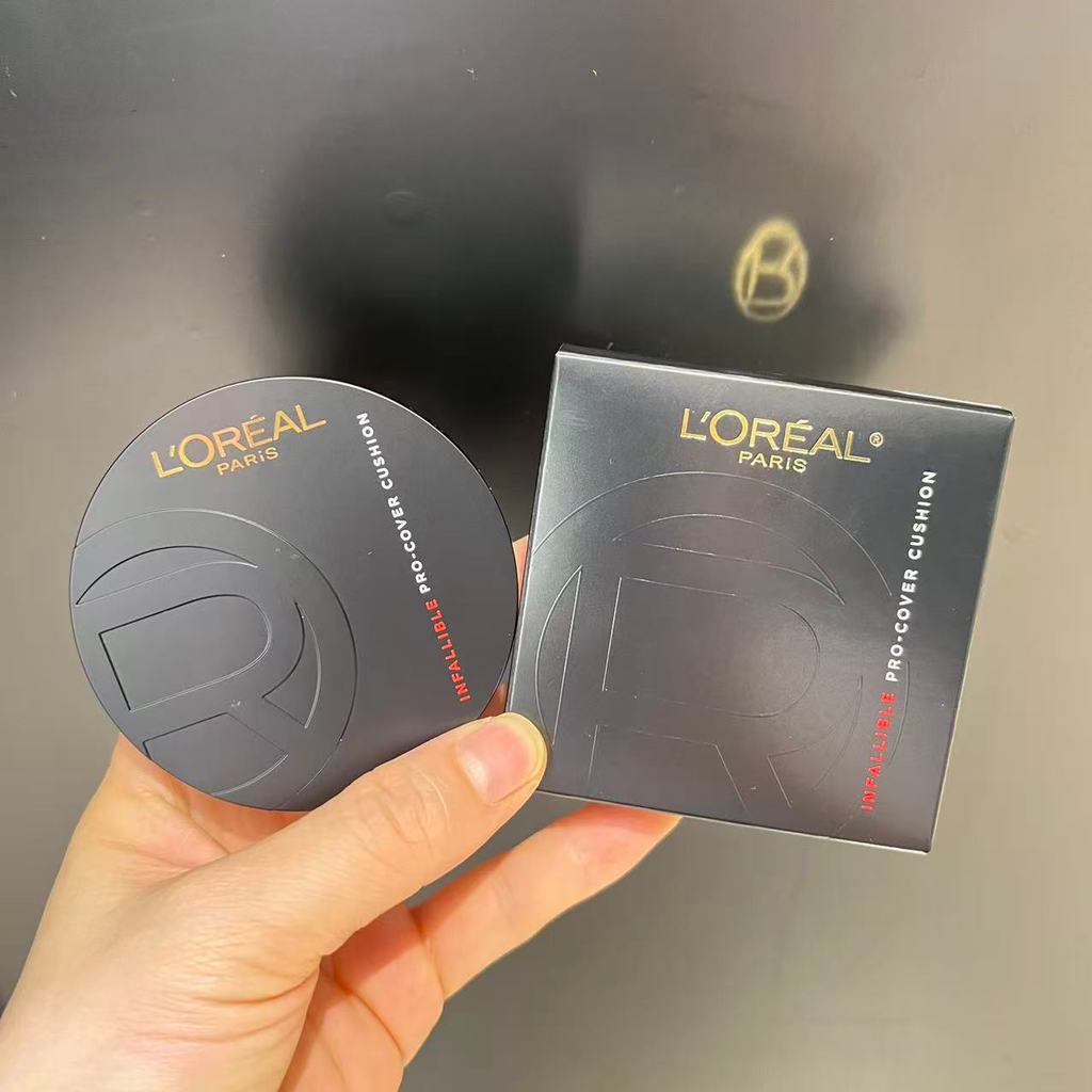 cushion พัฟแต่งหน้า LOreal Black Fatty Cushion อย่างต่อเนื่องสีถือควบคุมน้ํามัน Matte คอนซีลเลอร์ BB