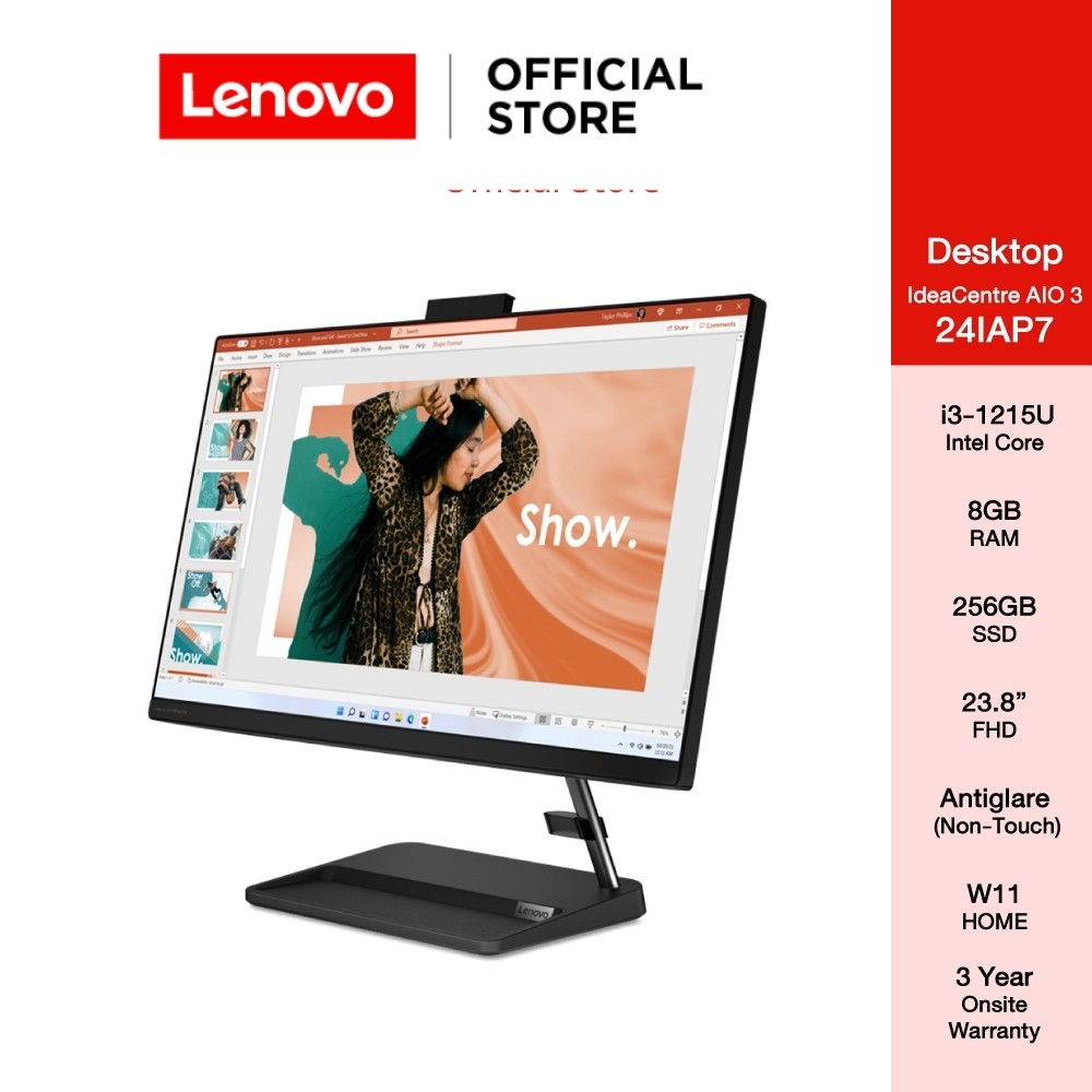 Lenovo Desktop ideacentre AIO 3 24IAP7 - F0GH00X6TA i3-1215U Ram 8GB SSD 256GB Window 11 Home