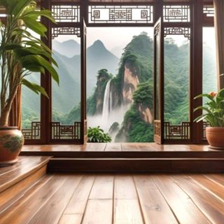 สไตล์จีนพรมภูมิทัศน์พระคิดถึงย้อนยุคห้องนั่งเล่นผนังปกน่าเกล…