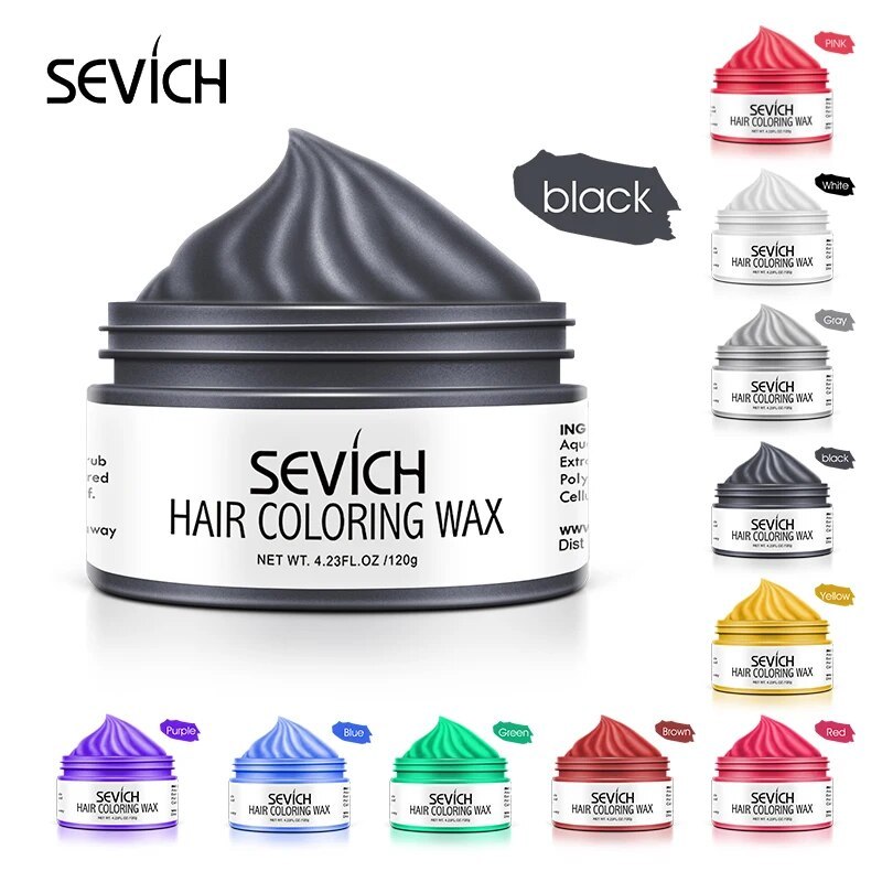 Hot ticket Sevich Temporary Hair Color Wax 9 สีสําหรับผู้ชายและผู้หญิงสีผมทันที One-Time สีผมจัดแต่ง