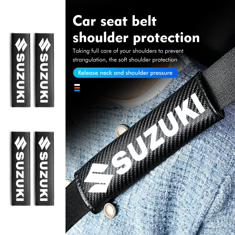 รถที่นั่งเข็มขัด Pads สายคล้องไหล่ Pad เบาะอุปกรณ์ตกแต่งภายในสําหรับ Suzuki Swift 2022 2020-2013 201