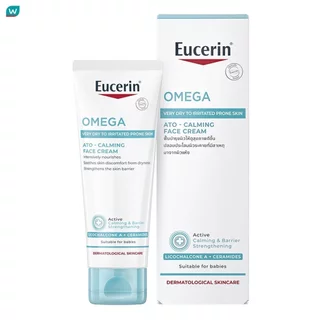Eucerin ยูเซอริน โอเมก้า อะโท-คาล์มมิ่ง เฟซ ครีม 50 มล. สำหรับผิวที่แห้งและผิวระคาย