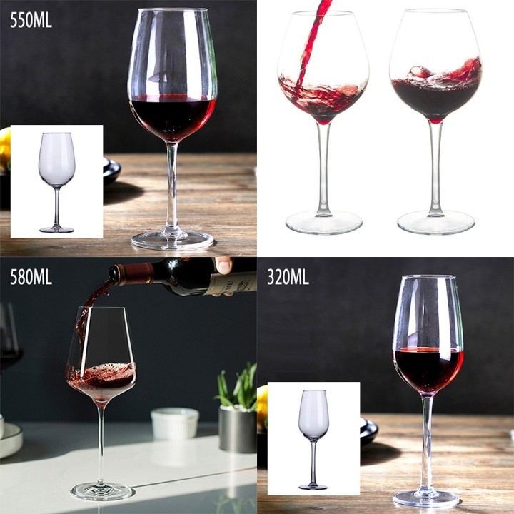 [FT]Goblet Cups High Quality Home Plastic Unbreakable 320ML 550ML 580ML Bar