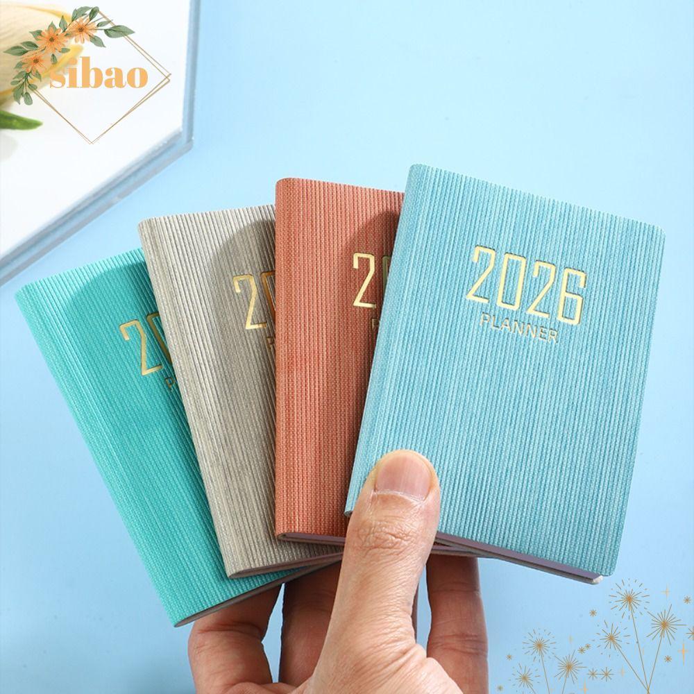 SIBAO 2026 Agenda Book, Pocket with Calendar Appointment Book, Portable A7 Diary Weekly Planner Scho