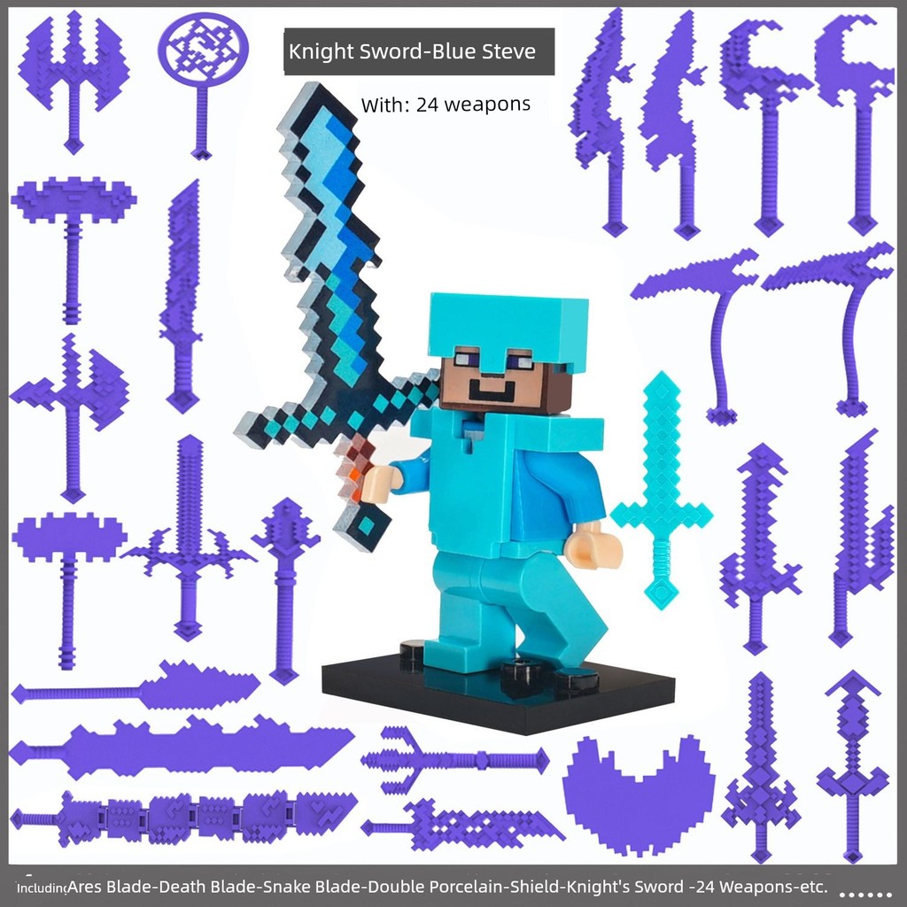 minecraft toy minecraft Annoying Villager Building Block Man ใช้งานร่วมกับอนุภาค Building Blocks Min