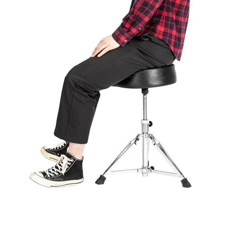 เก้าอี้กลอง สตูลกลอง  CMC Drum chair เก้าอี้กลองชุดแบบเบาะกลม / อานม้า หุ้มด้วยกำมะหยี่ด้านบ