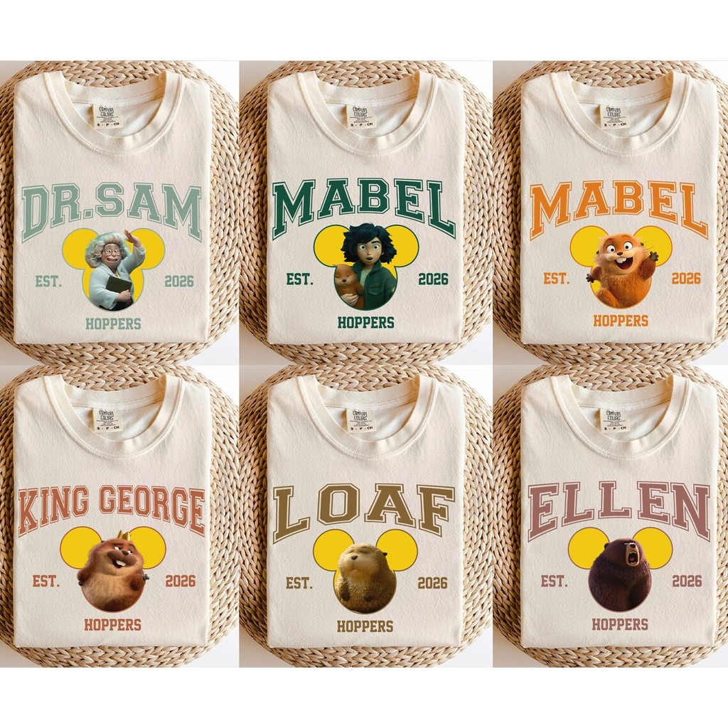 Disney and Pixar HOPPERS Movie Graphic T-Shirt Unisex Short Sleeve Casual Tee