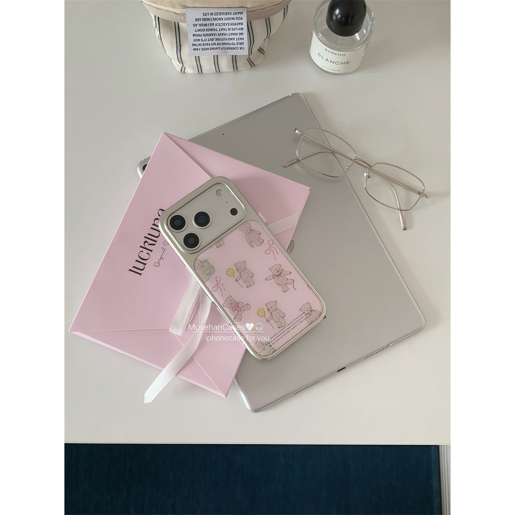 หมีสีน้ําตาลเคสโทรศัพท์ Anti-Fall สําหรับ iPhone 17 Promax 16 Promax 15 Promax 11 12 13 14plus 15plus 16e 16plus 15pro 17pro 17air