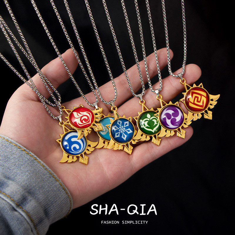 หยวนเซิน สร้อยคอสินค้าดวงตาของพระเจ้า ดาดาเลีย องค์ประกอบนักเรียนหญิงชายสร้อยคอเรืองแสงอินเทรนด์จี้เ