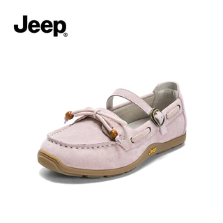 Jeep พิมพ์ มารีJane สไตล์ใหม่สำหรับทุกโอกาส รองเท้าบัลเล่ต์_all-match_soft-soled