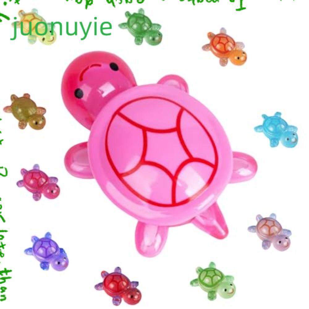 JUONUYIE 100 ชิ้นเต่าเรืองแสง, สัตว์เรซิน DIY เรืองแสงในที่มืด, เครื่องรางเล็บเต่าขนาดเล็กการ์ตูนสี Dopamine สําหรับโทรศัพท์ DIY Hairpin