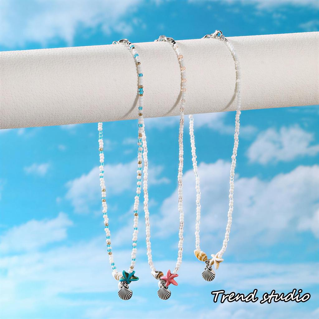 สร้อยคอฤดูร้อนดีไซน์ใหม่สุดเก๋ ลวดลายธีมทะเลสดใส มีให้เลือกหลายแบบและหลายสี เหมาะสำหรับทั้งผู้ชายและผู้หญิง