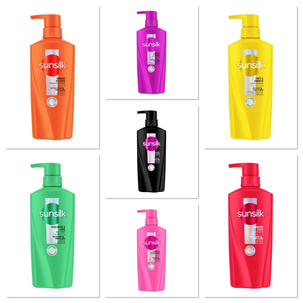 Sunsilk ซันซิล แชมพู 325มล./ ครีมนวด 330มล.