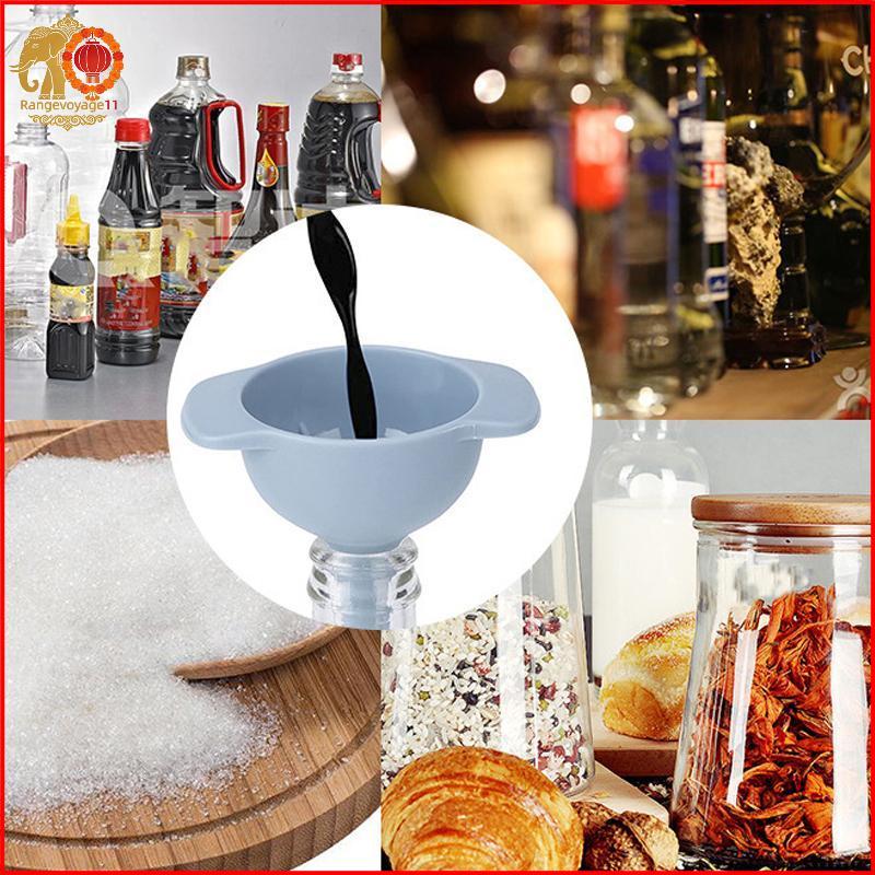 [RG1] 4 In 1 ช่องทางครัวสําหรับขวดบรรจุช่องทางครัวพร้อมตัวกรองที่ถอดออกได้เกรดอาหารช่องทางน้ํามันในค