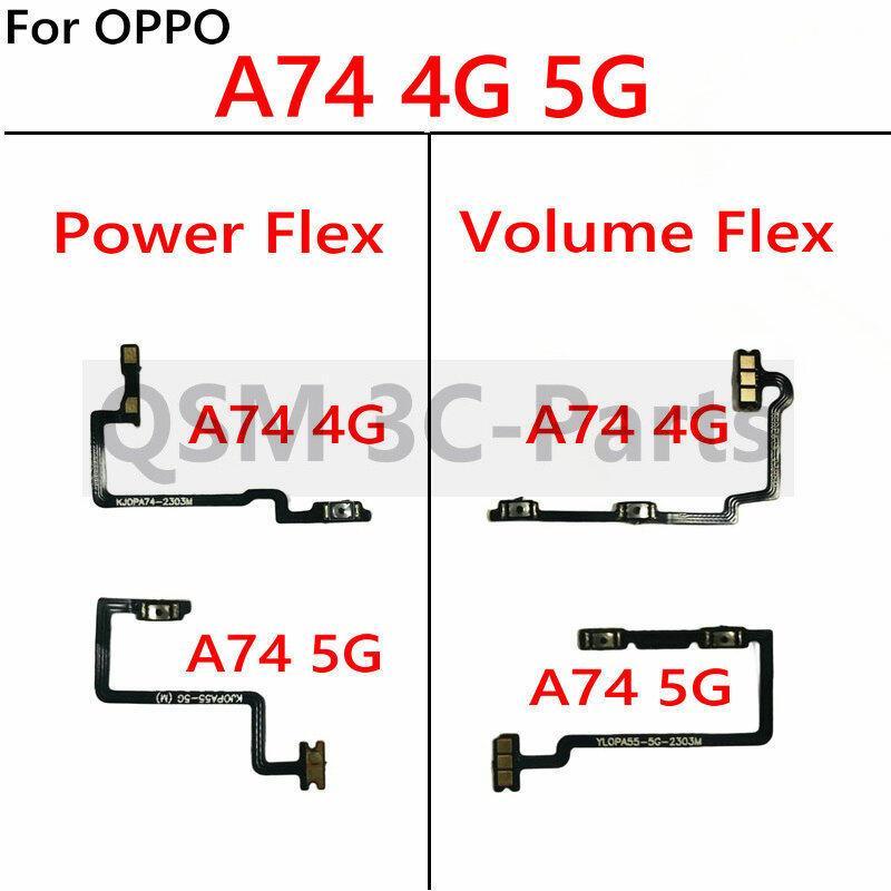 Flex ปุ่มเปิดปิดสําหรับ OPPO A74 4G 5G A53S A55 บนสวิตช์ปรับระดับเสียงปุ่ม flex
