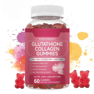 Glutathione Gummies Whitening With Collagen & Skin Vitamins For Anti-Aging Beauty Supplements 60pcsGummies