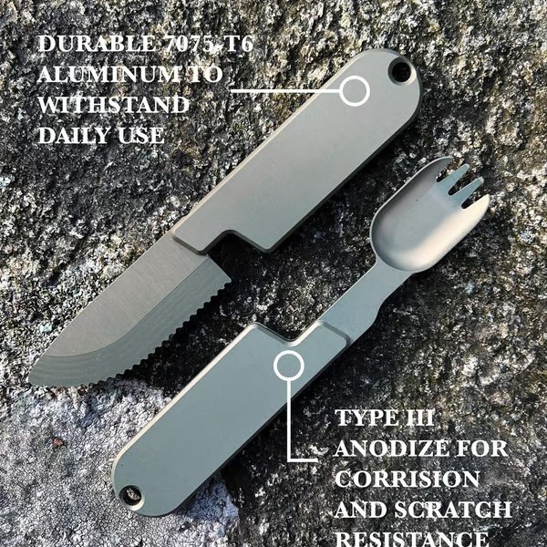 Camping Eating Utensils Set ชุดช้อนส้อมสำหรับตั้งแคมป์ พร้อมช้อนส้อมพกพา
