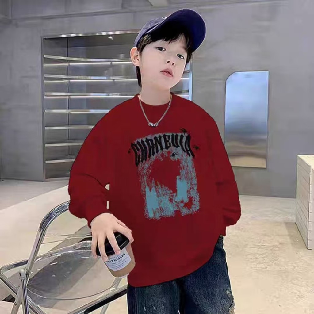 COD (Ho Chi Minh)DREAMY BABY เสื้อสเวตเตอร์แฟชั่นทรงหลวมสําหรับเด็กผู้ชายเหมาะสําหรับขนาด 110-160,จั