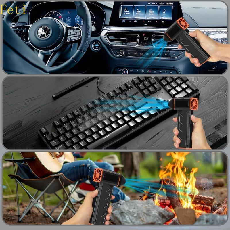 Feti พัดลมเทอร์โบชาร์จแบบชาร์จไฟได้ 62 MS การไหลของอากาศพร้อมยาวนาน 8000mAh