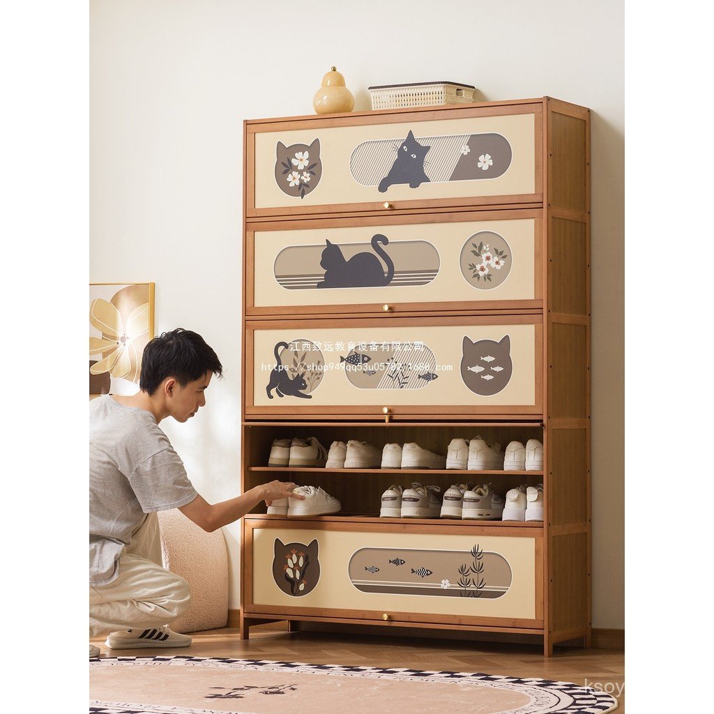 ล็อกเกอร์ประตูง่ายต่อการเข้าบนผนังตู้รองเท้าใหม่ชั้นเก็บของหลายชั้นในครัวเรือน2025ทางเข้ารองเท้าแบบบ