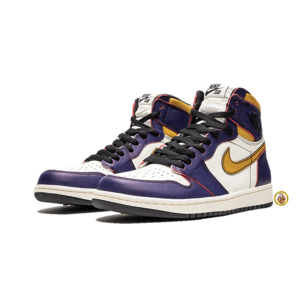 Jordan 1 Retro Alto OG สีม่วง Golden Lakers Gold Scratch CD6578-507 ดูสําหรับ Just Guy