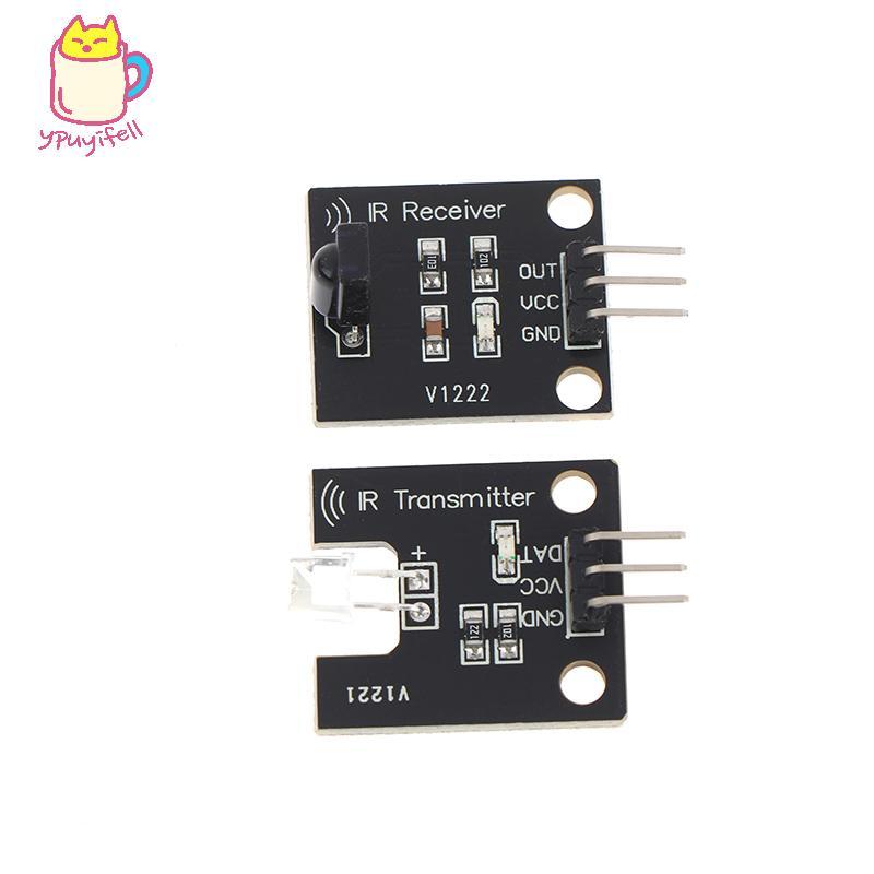 [YPU] IR ชุดโมดูลเซนเซอร์ส่งสัญญาณอินฟราเรดและตัวรับสัญญาณสําหรับ Arduino | ช่วง 38KHz 10M | 5V Digi