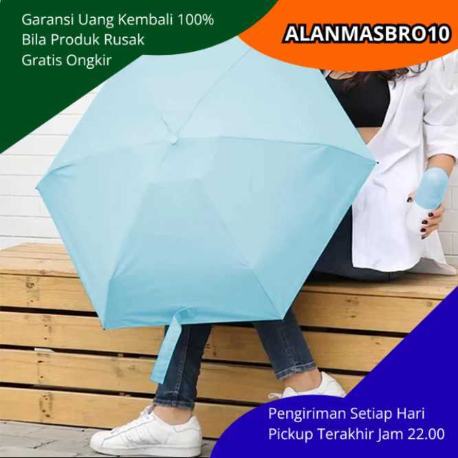 ร่มพับขนาดเล็ก Anti UV Capsule 6 Bone 87 ซม.กันน้ํามีสไตล์โมเดิร์นทนทานล่าสุดเหมาะสําหรับผู้ชายและผู