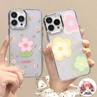 ของมาใหม่ เคสสำหรับไอโฟน11 ลายดอกไม้สดใสโชคดี เคสมือถือแบบใส For iPhone17 16Pro 11 12 13PROMAX 14 15PLUS XS XR 7/8/SE2/3