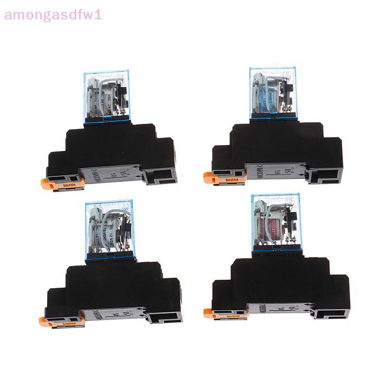 Amongassdfw1 AC220V 12VDC 24VDC 24VAC 5A 8PIN Coil Power MY2N-J รีเลย์ HH52P พร้อม Soet ฐานใหม่