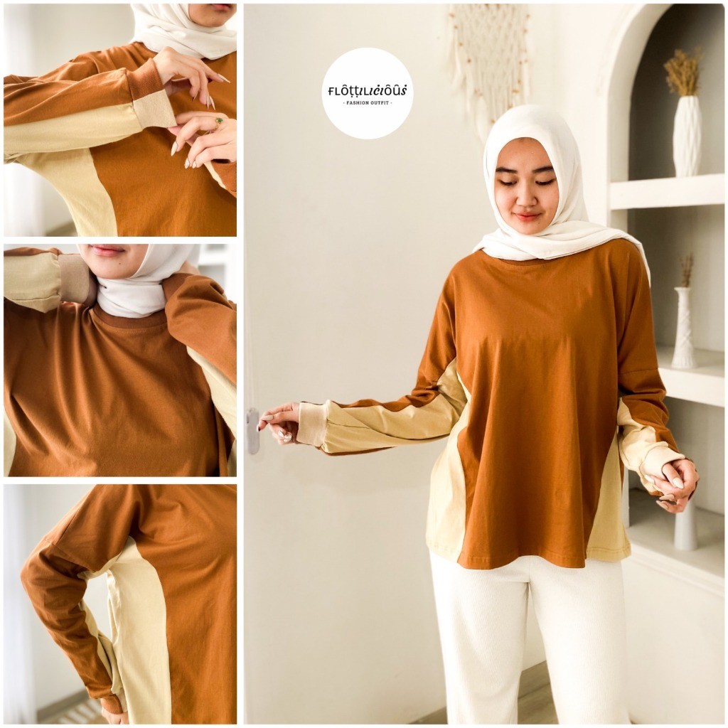 AUZURA BLOUSE - FLOTTILICIOUS / Womens Tops Combad 24s เสื้อยืด Cool Oversize Jumbo ชุดลําลองสําหรับ