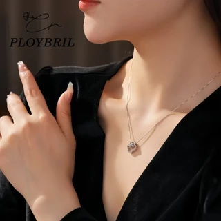 PLOYBRIL สร้อยคอลูกปัดเพชรลายใบโคลเวอร์สี่แฉก สไตล์หรูหรา X030