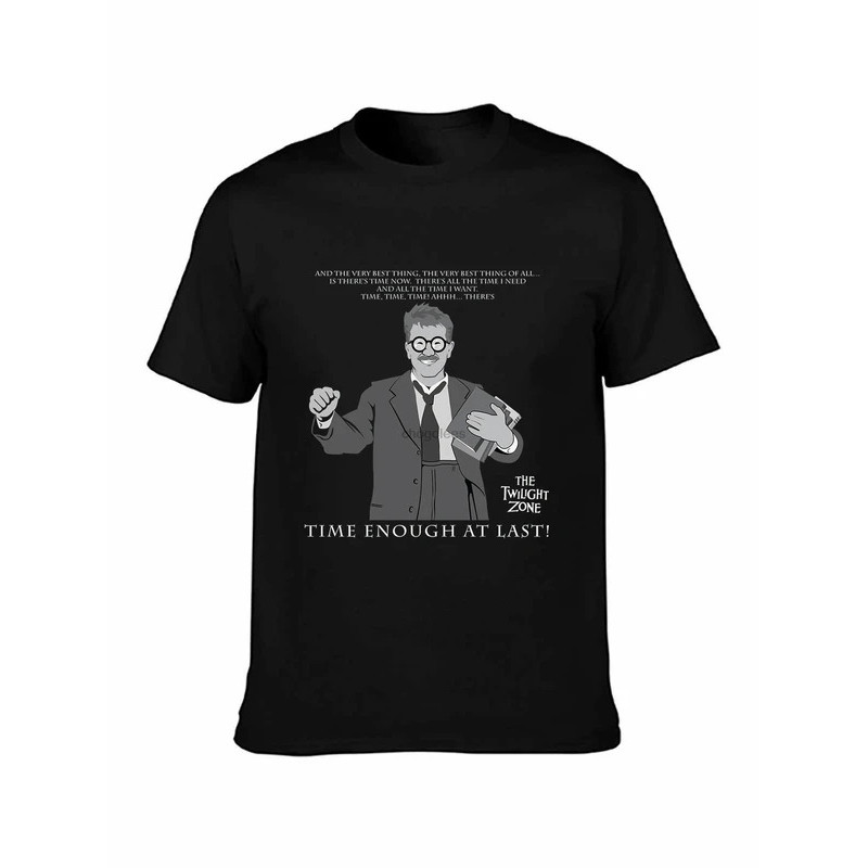 เสื้อยืดผู้ชาย Twilight Zone Time Enough at Last (สีดำ) เสื้อยืดผู้หญิง