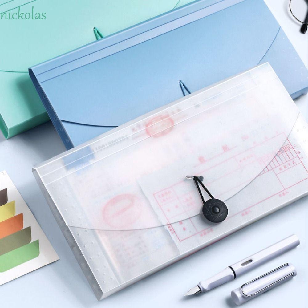 NICKOLAS ขยายแฟ้มกระเป๋าใบเสร็จ 13 กระเป๋าโฟลเดอร์กระดาษ Bill Storage Tax Item คูปองเอกสาร Organizer