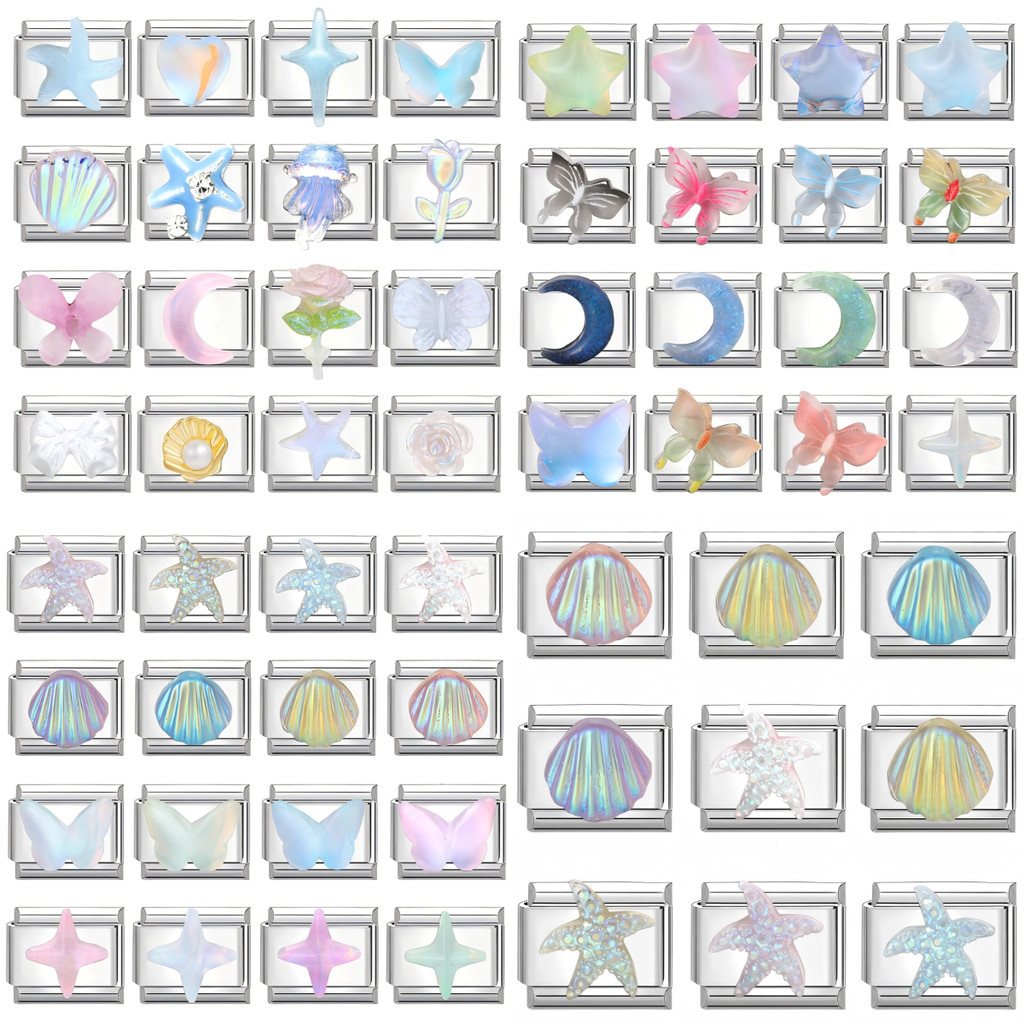 สร้อยข้อมือcharm อิตาเลียนน่ารัก สำหรับเครื่องดื่มและไอศกรีม ขนาด9มม. สแตนเลส ยอดนิยม