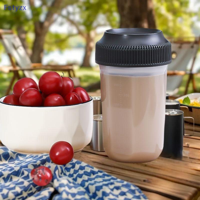 Fstyzx 400 ML ฟิตเนส Shaker ถ้วยสําหรับผู้ชายและผู้หญิงกีฬาโปรตีนผง Milkshake ผสมถ้วยสุขภาพและความงา