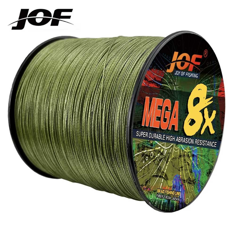 Jofing เชือกตกปลา PE 8-strand Multicolor พร้อมขนาดให้เลือกระหว่าง 100M - 1000M