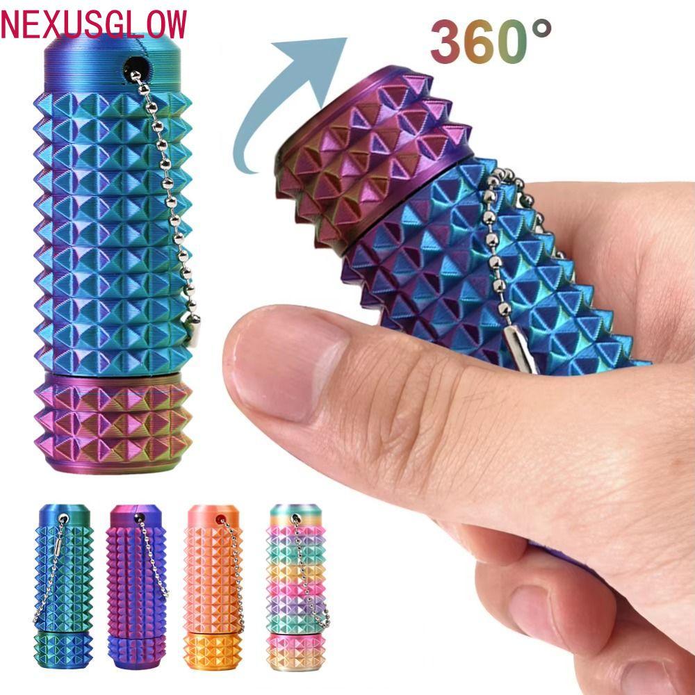 NEXUSGLOW Grippie Stim Stress Fidget Toy, 3D พิมพ์ 360 องศาแบริ่งหมุน Spiry Sensory Fidget ของเล่น, Mini Roller Multi-color Finger Rotators พวงกุญแจใช้สํานักงาน