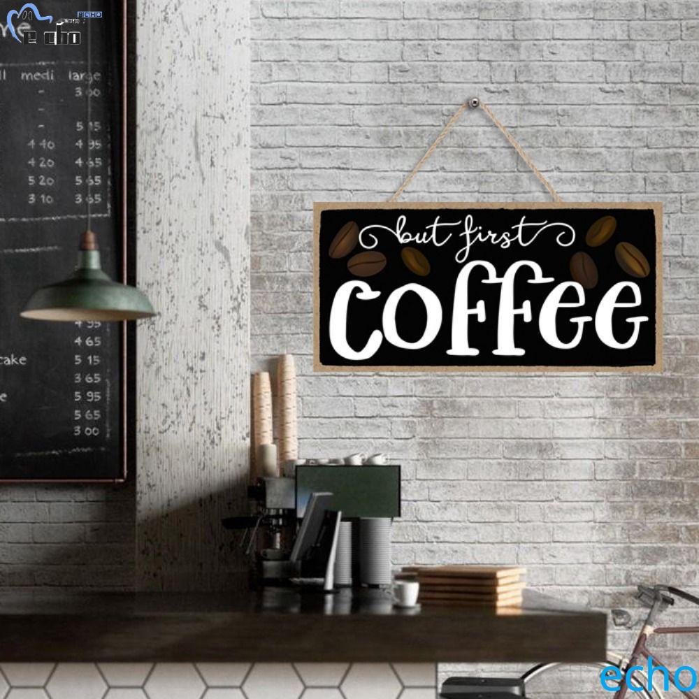 PIVOT ป้ายกาแฟโล่ Vintage Creative สําหรับร้านกาแฟไม้ทนทานกาแฟบาร์โล่