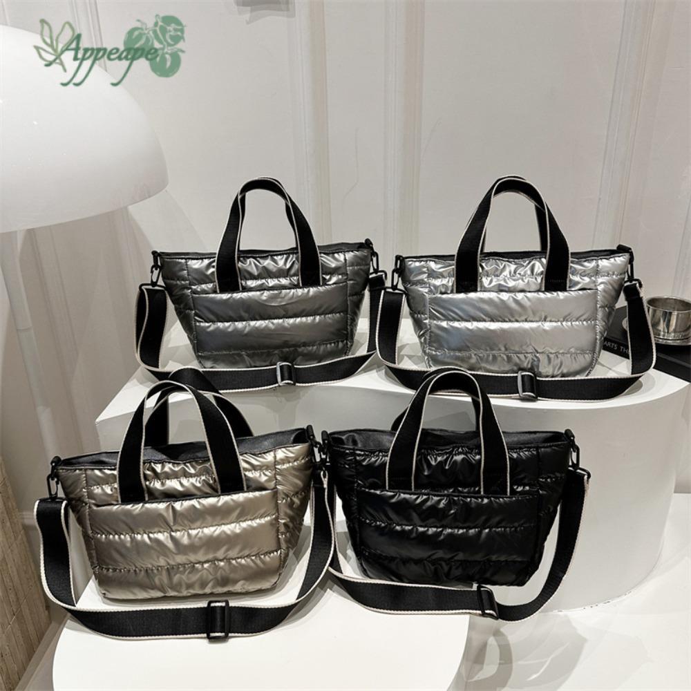 APPEAPE กระเป๋า tote สำหรับผู้หญิง, กระเป๋าถือ fluffy puffer ขนาดใหญ่ พกพาสะดวก เหมาะสำหรับการทำงาน การเดินทาง และกิจกรรมต่างๆ