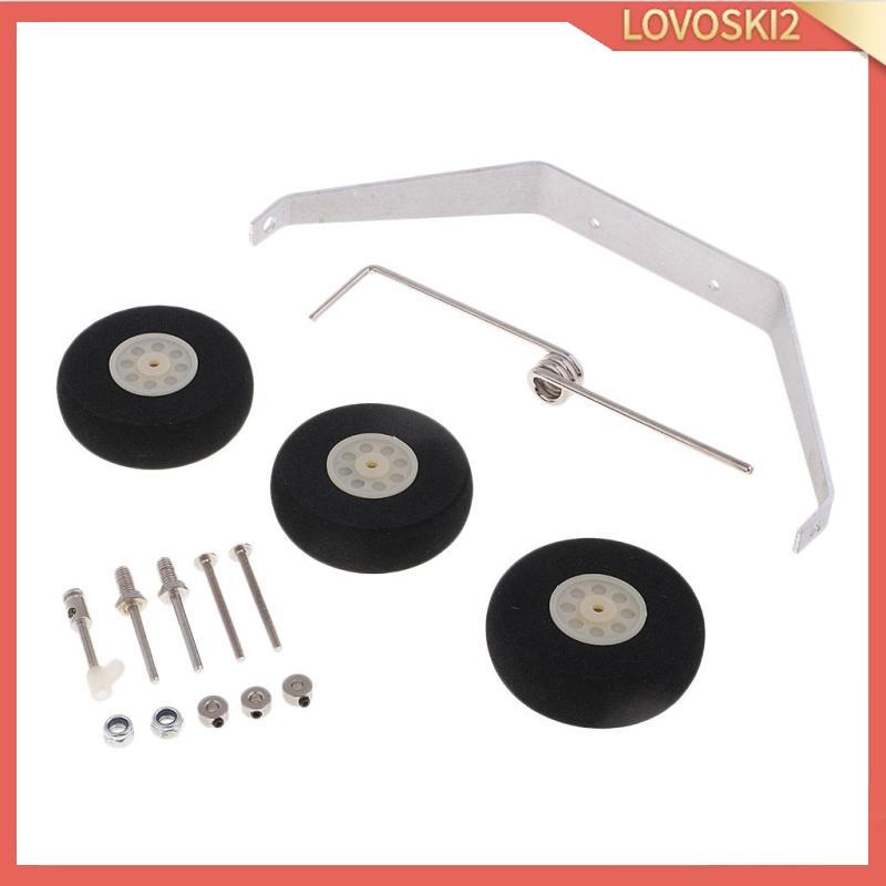 [Lovoski2] ชุดเกียร์ลงจอดรถสามล้ออลูมิเนียมพร้อมล้อสําหรับโมเดลเครื่องบิน Cessna 182 RC