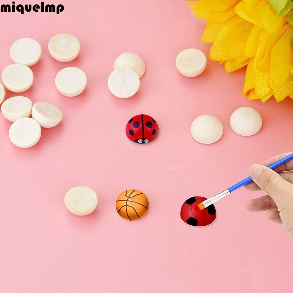 MIQUEL ลูกปัดหลวมทําด้วยมือครึ่งรอบไม้ที่ยังไม่เสร็จตกแต่งงานแต่งงานเป็นมิตรกับสิ่งแวดล้อมลูกบอลงานฝ