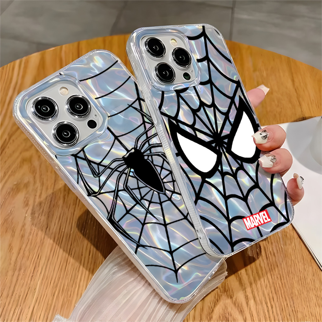 Marvel Case Feather Hologram Casing Samsung A36 5G/A56 5G A55 5G A54 5G A05 A05S A04 A04E A03 A50/A5