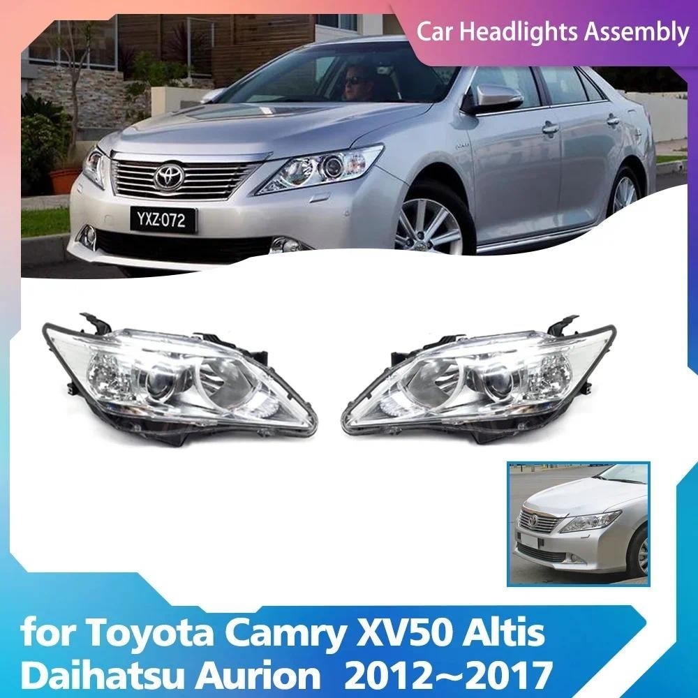 ชุดไฟหน้าสําหรับ Toyota Camry XV50 Altis Daihatsu Aurion Asian 2012 ~ 2017 หมอกไฟแผนที่ฮาโลเจนมุมโคม