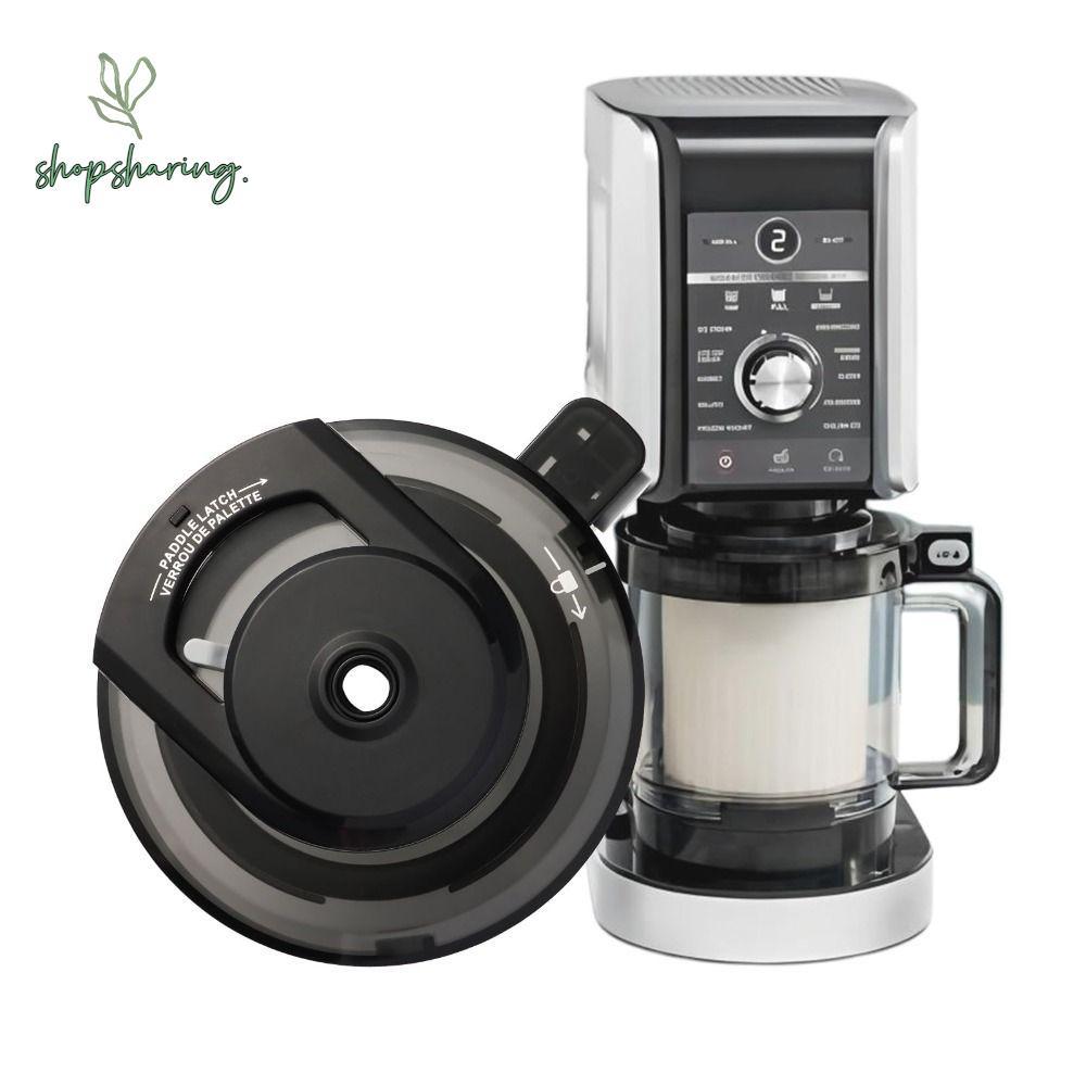 SHOPSHARING สําหรับฝา Creami Deluxe, ฝาครอบชามด้านนอกกันน้ําทดแทน, ทําความสะอาดง่าย PC นํากลับมาใช้ใ