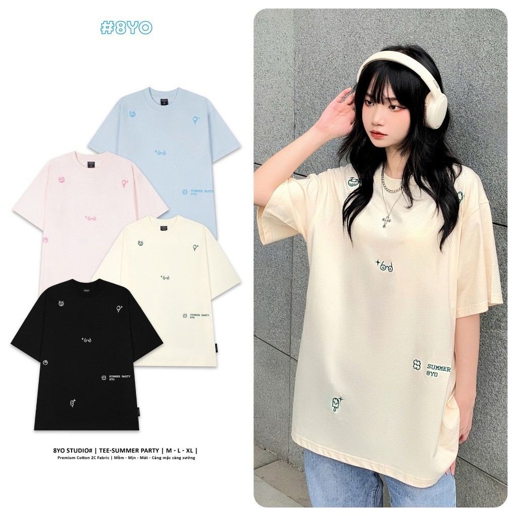 เสื้อยืดผ้าฝ้ายแขนสั้นผู้หญิง VINIA M942 เสื้อแก้วเล็กสไตล์เกาหลี