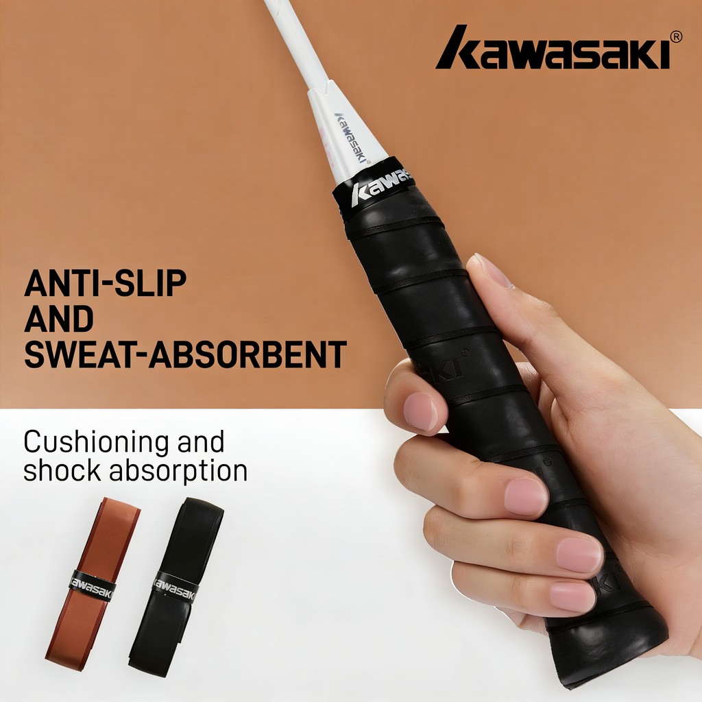 Overgrip สำหรับ Pickleball และ Tennis จาก Kawasaki - หนาพิเศษ ซึมซับเหงื่อได้ดี ทนทาน